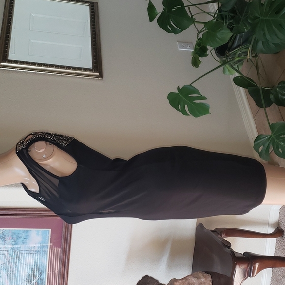 2B Bebe s bodycon mesh declatage studded caged back sexy - Picture 3 of 8